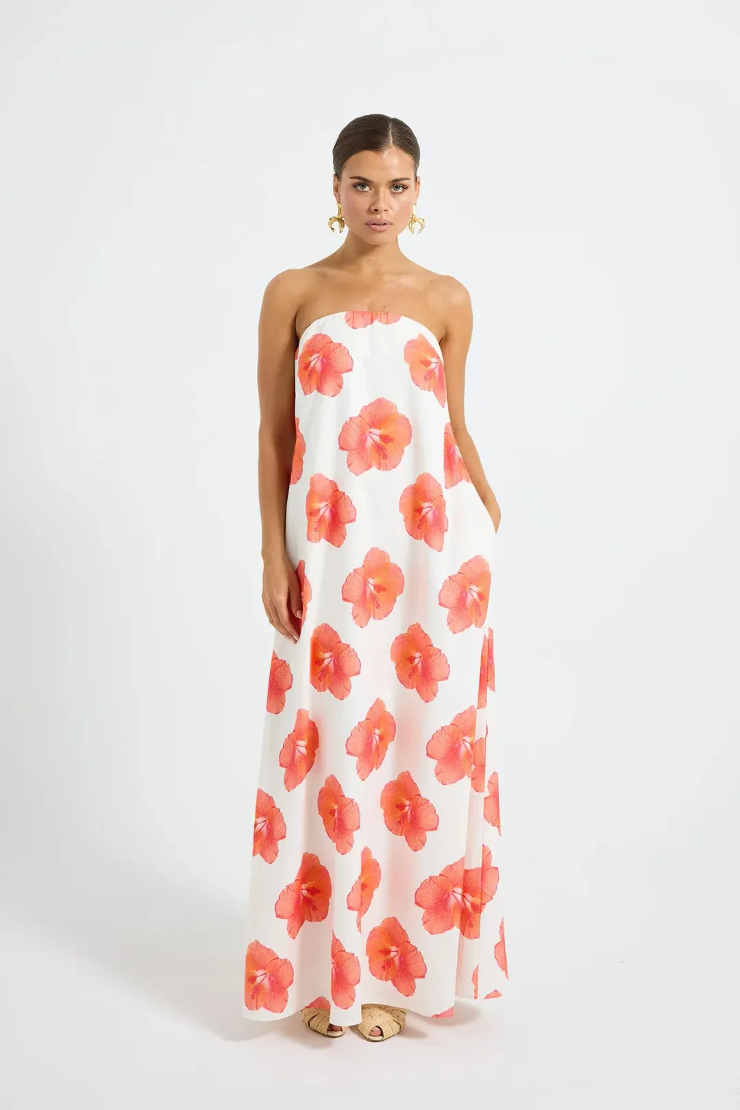 Pasduchas Brielle Strapless Maxi Floral Size 10 for rent on The Volte - main image