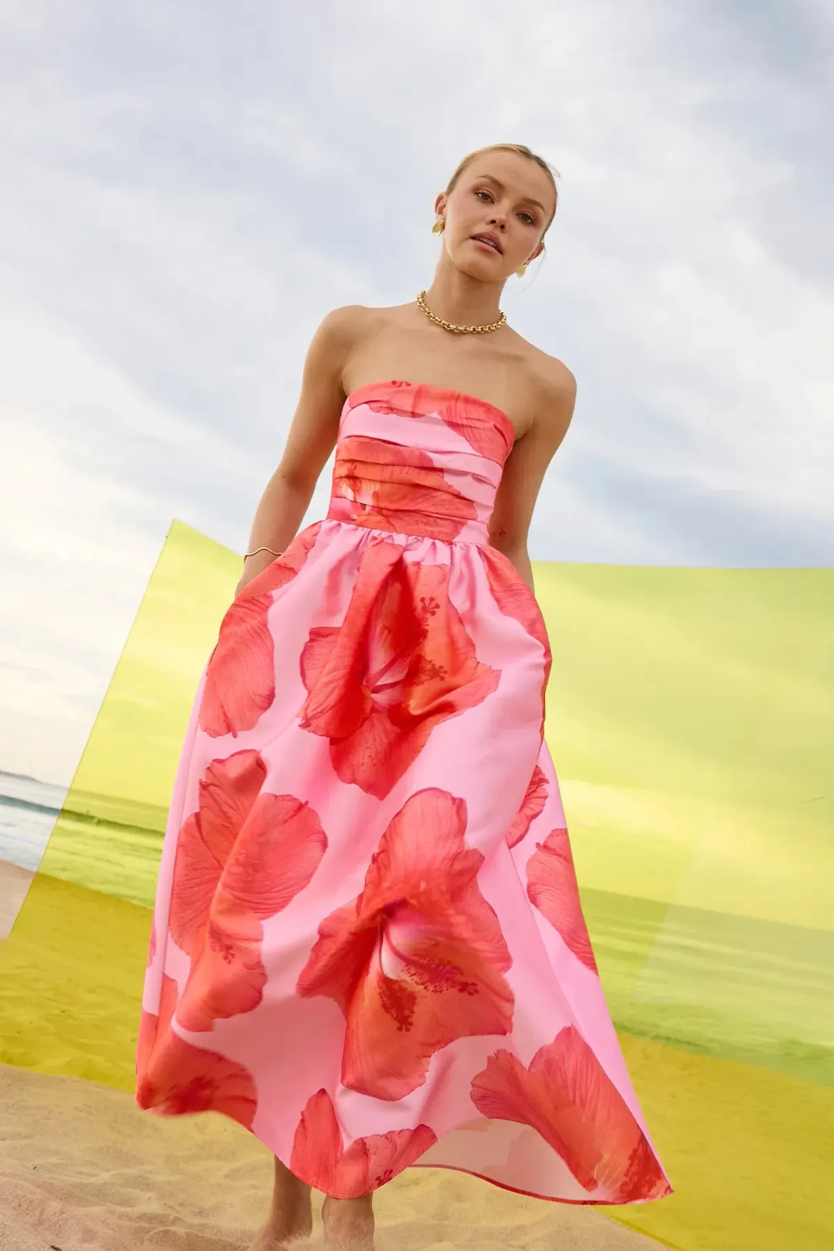 Pasduchas Kalani Midi Dress; size 10 - Image 8