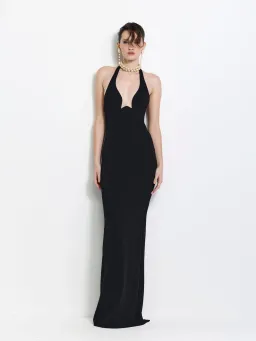Effie Kats Starla Maxi Gown in Black Size XS / AU 6 for rent on The Volte - image 1