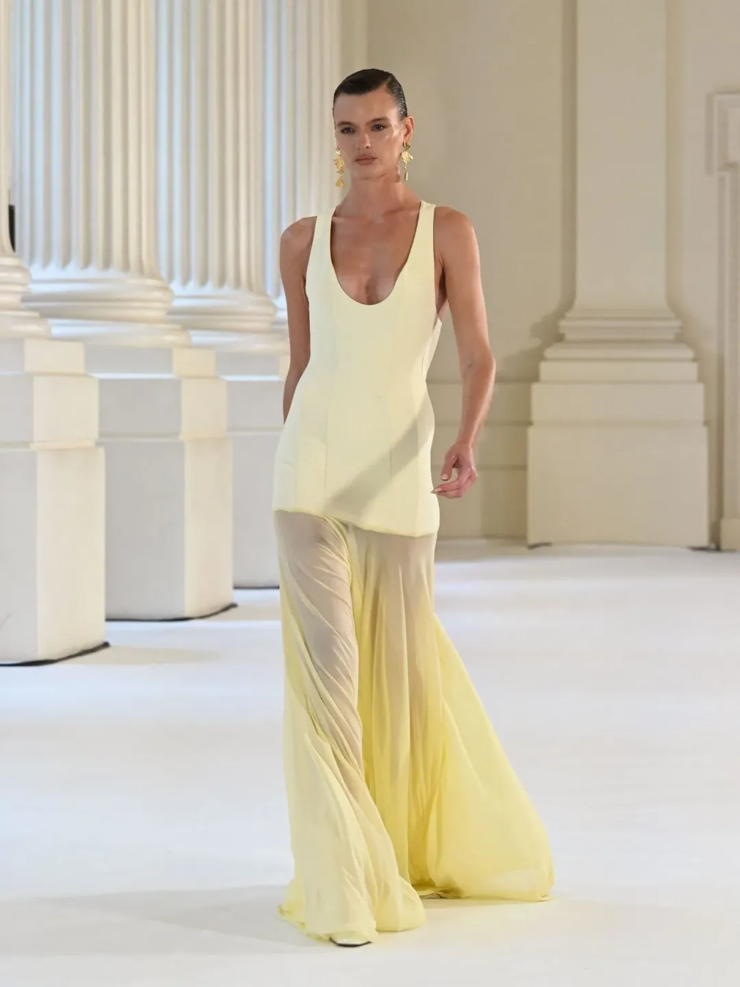Effie Kats Odessa Maxi Gown in Lemon Size S / AU 8 for rent on The Volte - main image