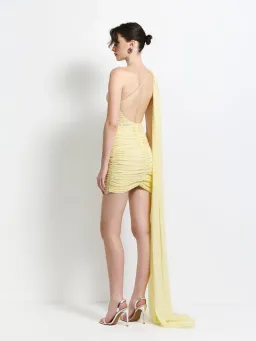 Effie Kats Sabine Mini Dress in Lemon Size M / AU 10 for rent on The Volte - image 3