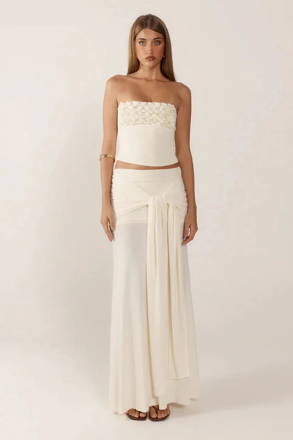 Ance Gria Jude Set Top and Skirt in Ivory Size M / AU 10 - Image 1