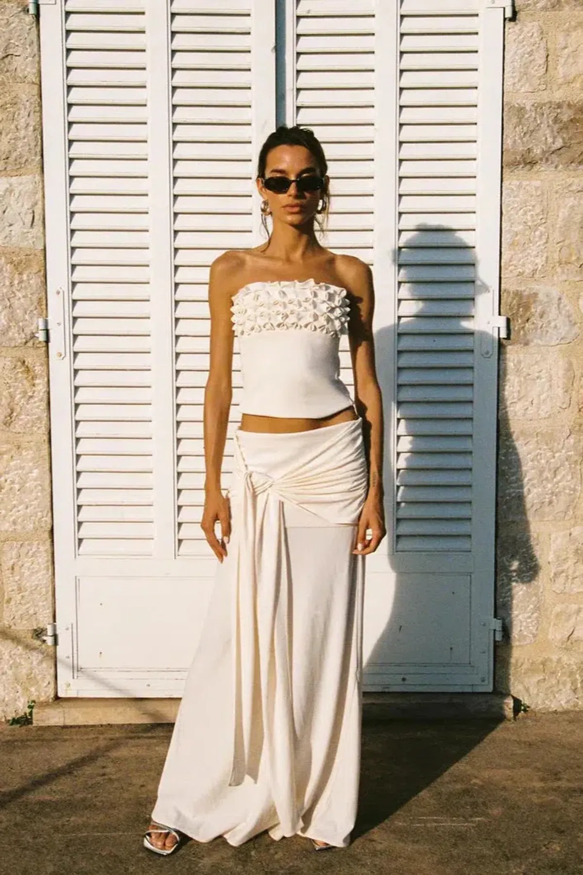 Ance Gria Jude Set Top and Skirt in Ivory Size M / AU 10 - Image 6