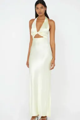 SABIA TWIST DRESS | ICE YELLOW for rent on The Volte - image 2