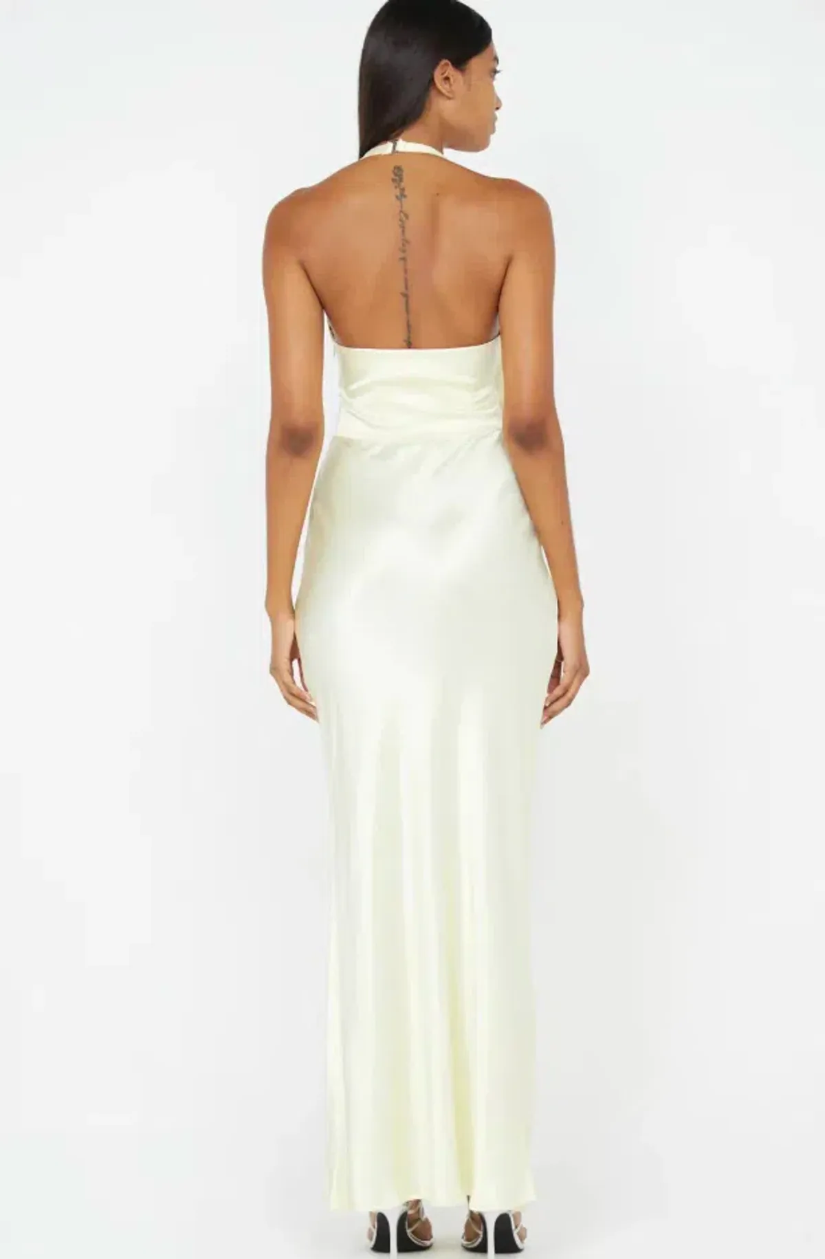 SABIA TWIST DRESS | ICE YELLOW - Image 3