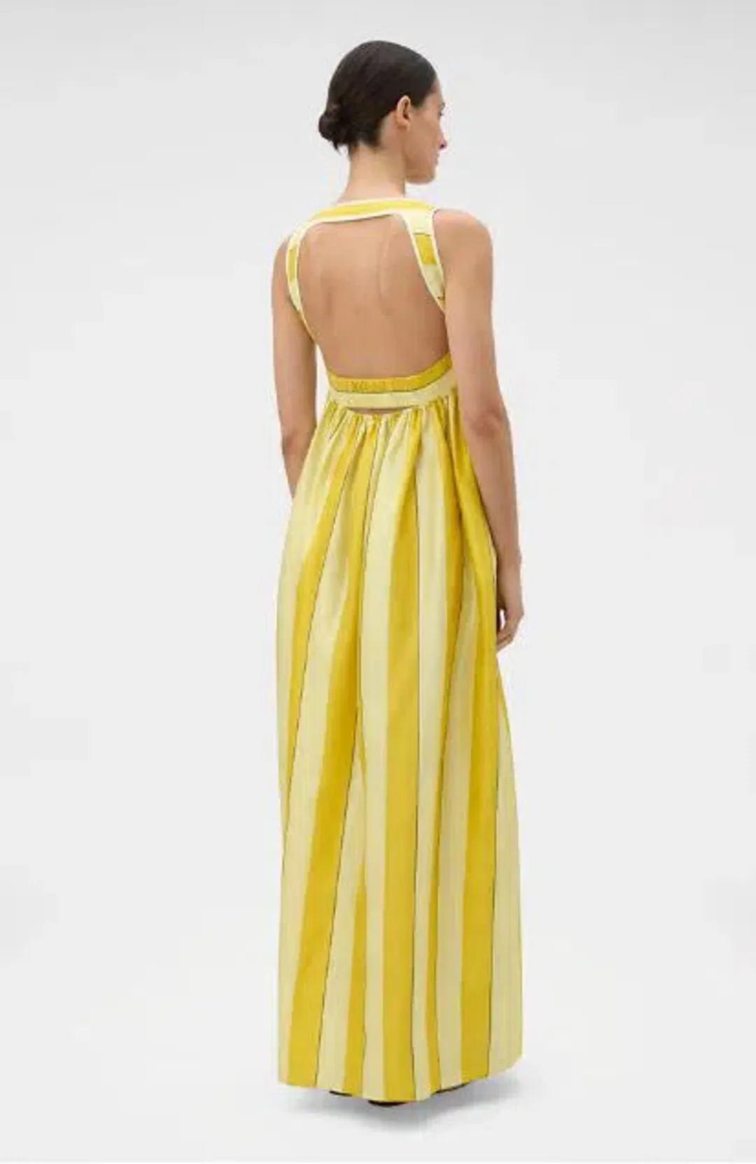 Oroton Slub Silk Striped Sundress Size 10 for rent on The Volte - main image