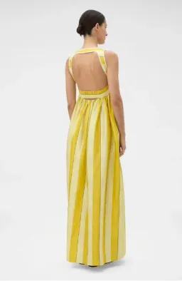 Oroton Slub Silk Striped Sundress Size 10 for rent on The Volte - image 2