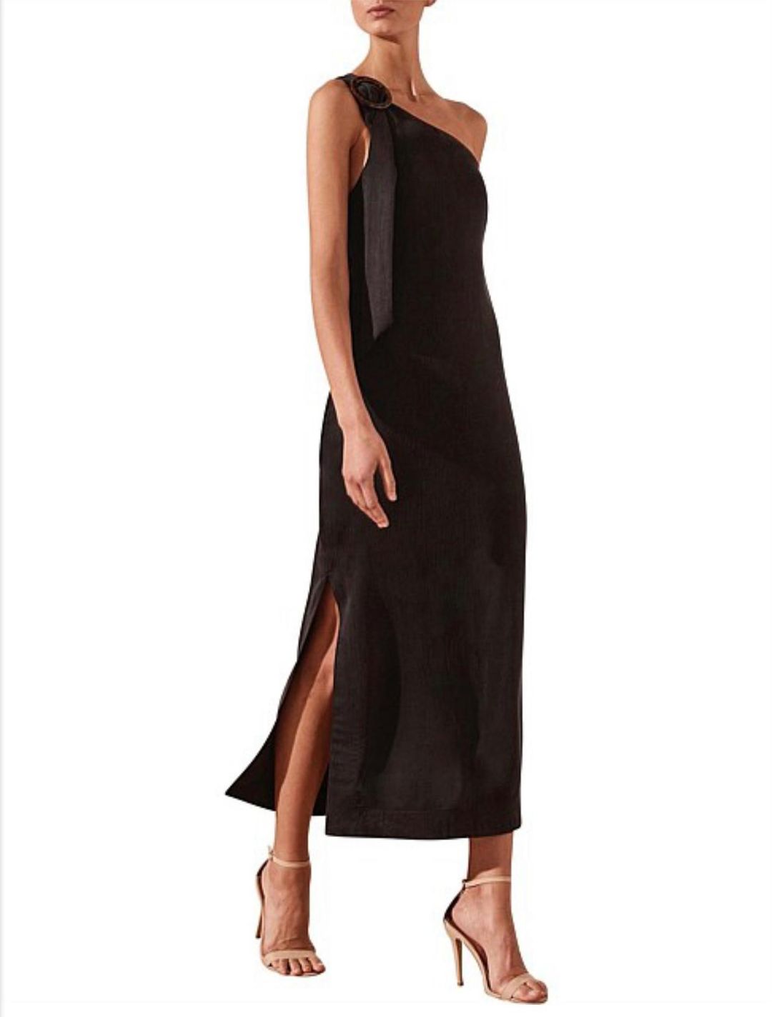 Shona Joy Matias One Shoulder Column Midi Dress Size 6 for rent on The Volte - main image