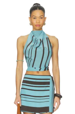 SIR THE LABEL RIOJA HALTER SCARF TOP for rent on The Volte - image 3