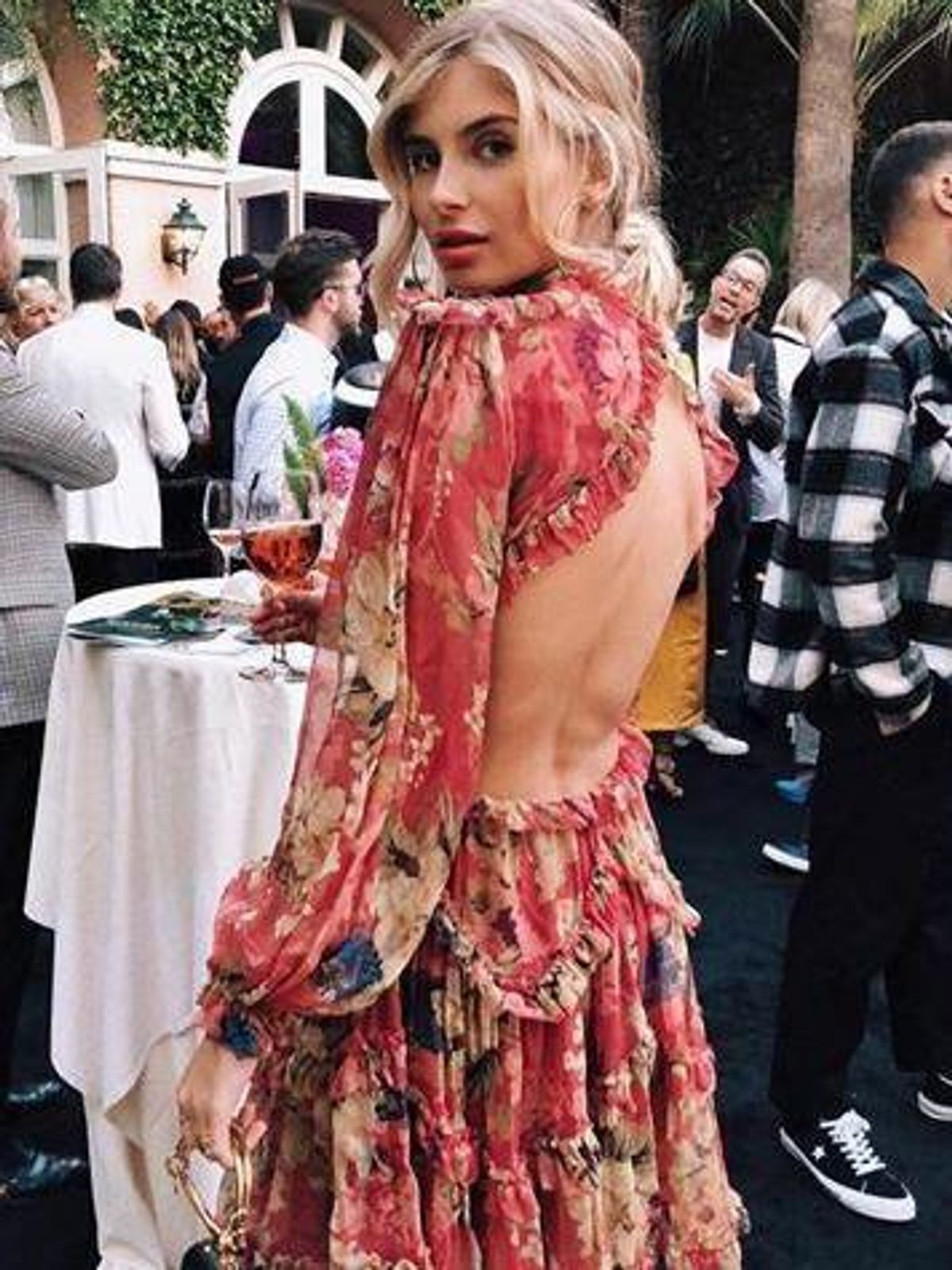 Zimmermann Melody Lace Up Short Dress Burgundy Floral Size 8 - Image 6