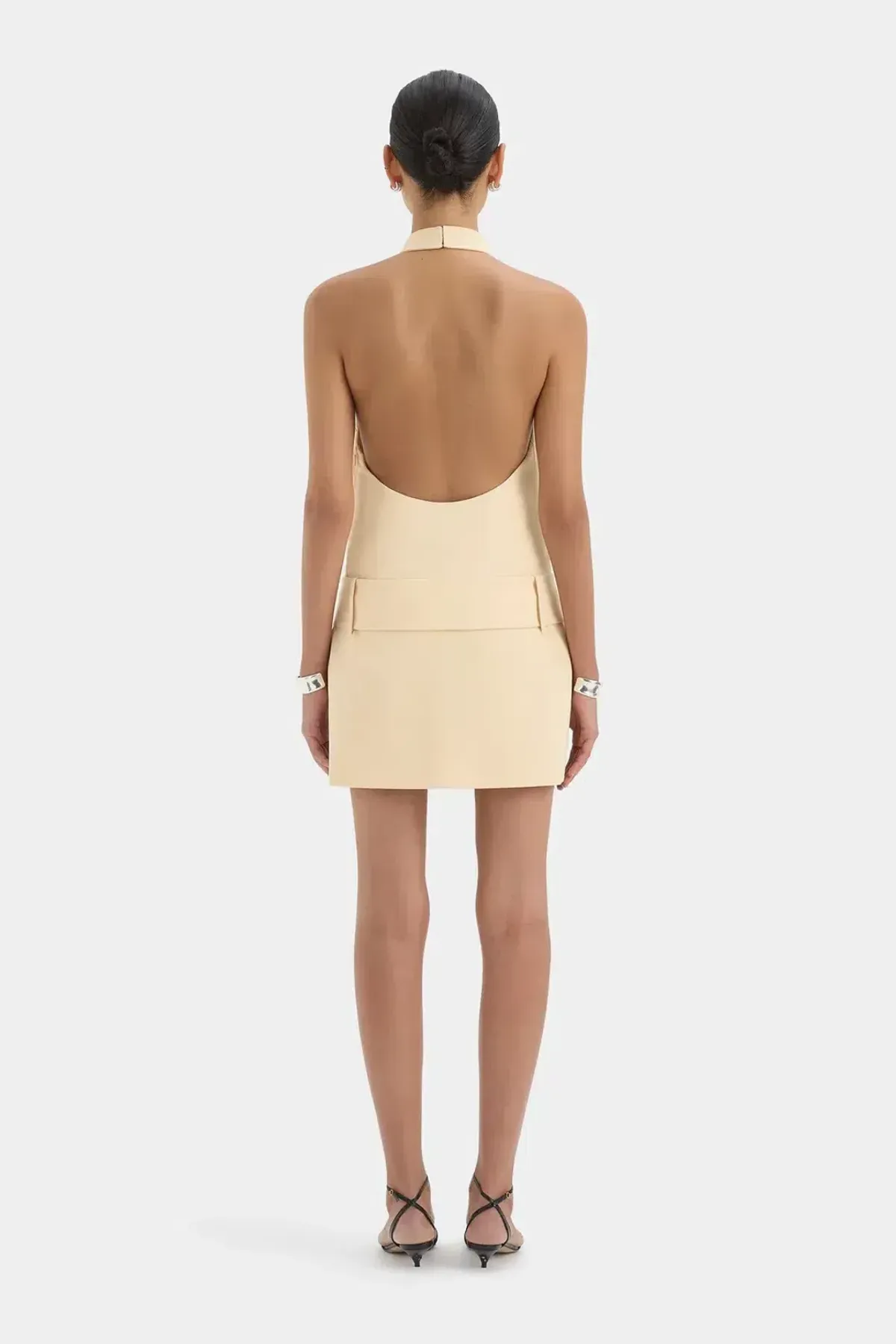 SIR THE LABEL SABINA BELTED MINI DRESS / YELLOW / SIZE 8 - Image 2