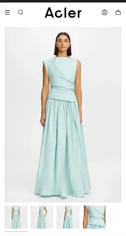 Acler Stopes Maxi Drrss in Aqua Frost Sz 12 for rent on The Volte - image 1