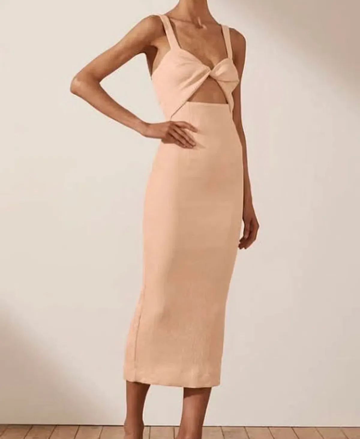 Shona Joy Simone Fitted Dress - Orange Size 8 - Image 2