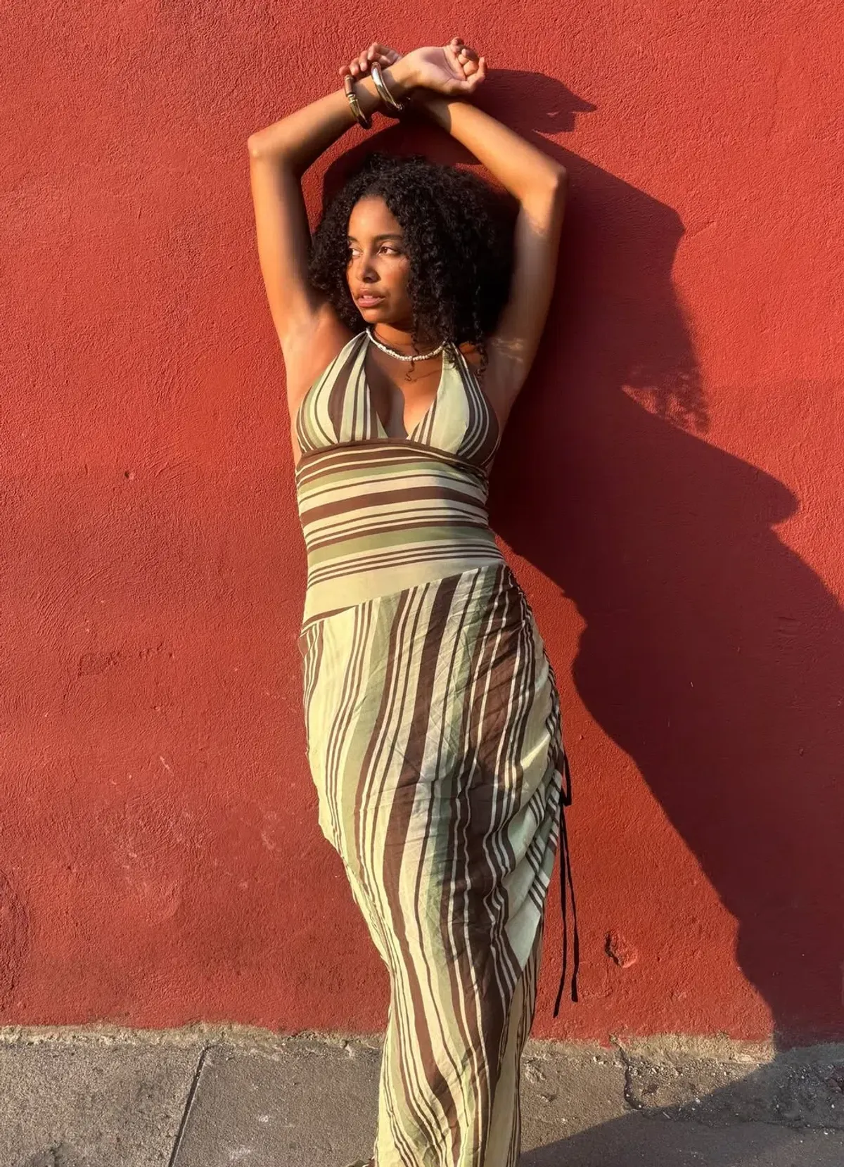 Benni Marnie Maxi Dress size 10 Earth Stripe - Image 3