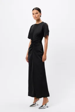 Mossman Black Ruched Dress Size 16 for rent on The Volte - image 2