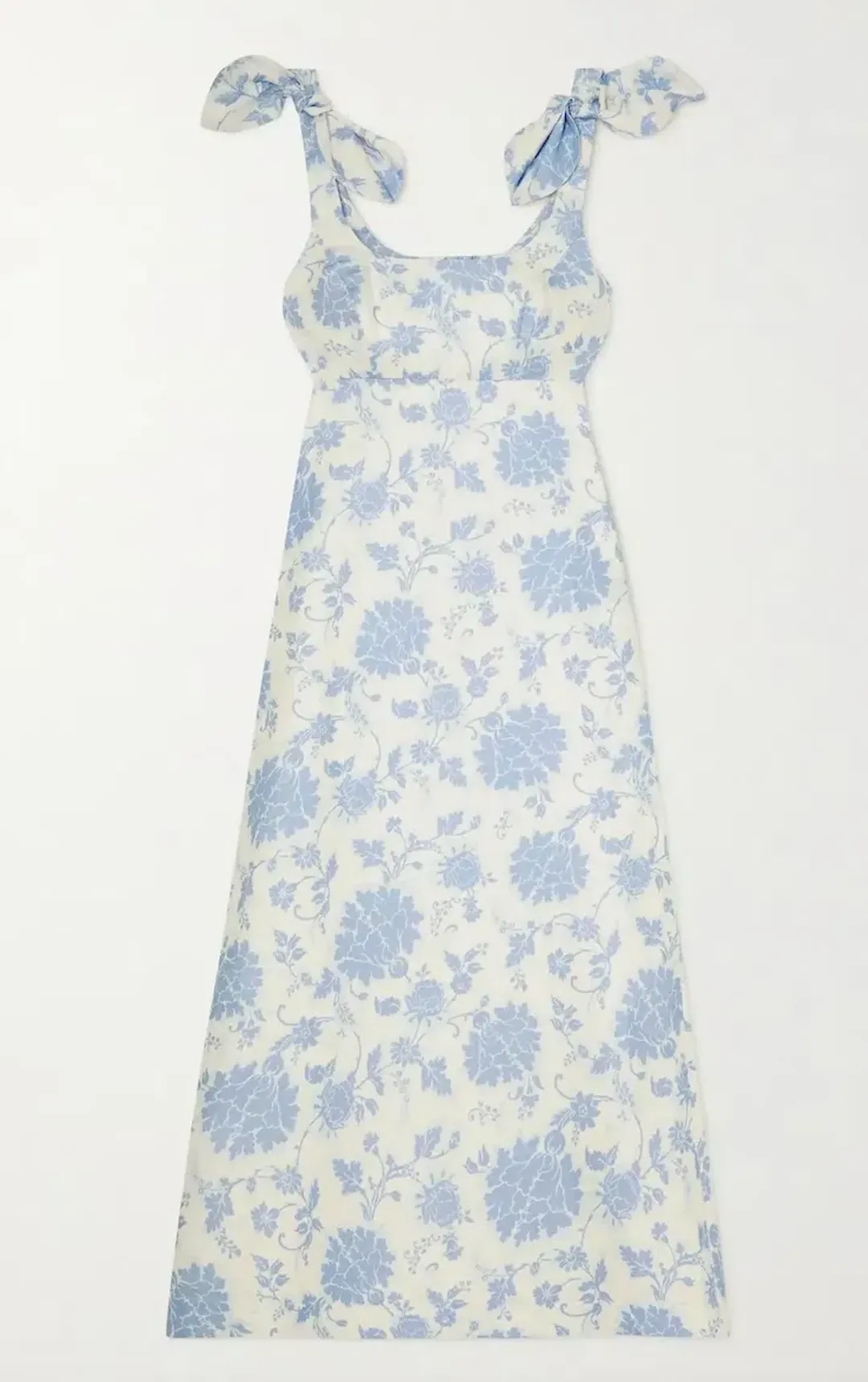 Zimmermann Floral Tie Shoulder Midi Dress in Lilac Tonal Floral Size 0 / AU 8 for rent on The Volte - main image