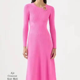 Aje Crescent Knit Midi Dress for rent on The Volte - image 1