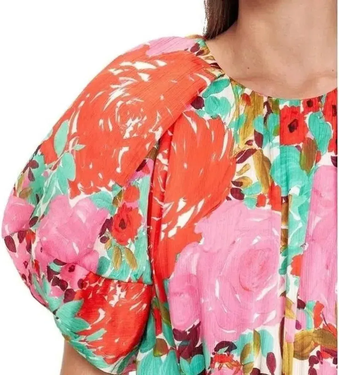 Veronika Maine Floral A-line Pink Size 16 for rent on The Volte - main image