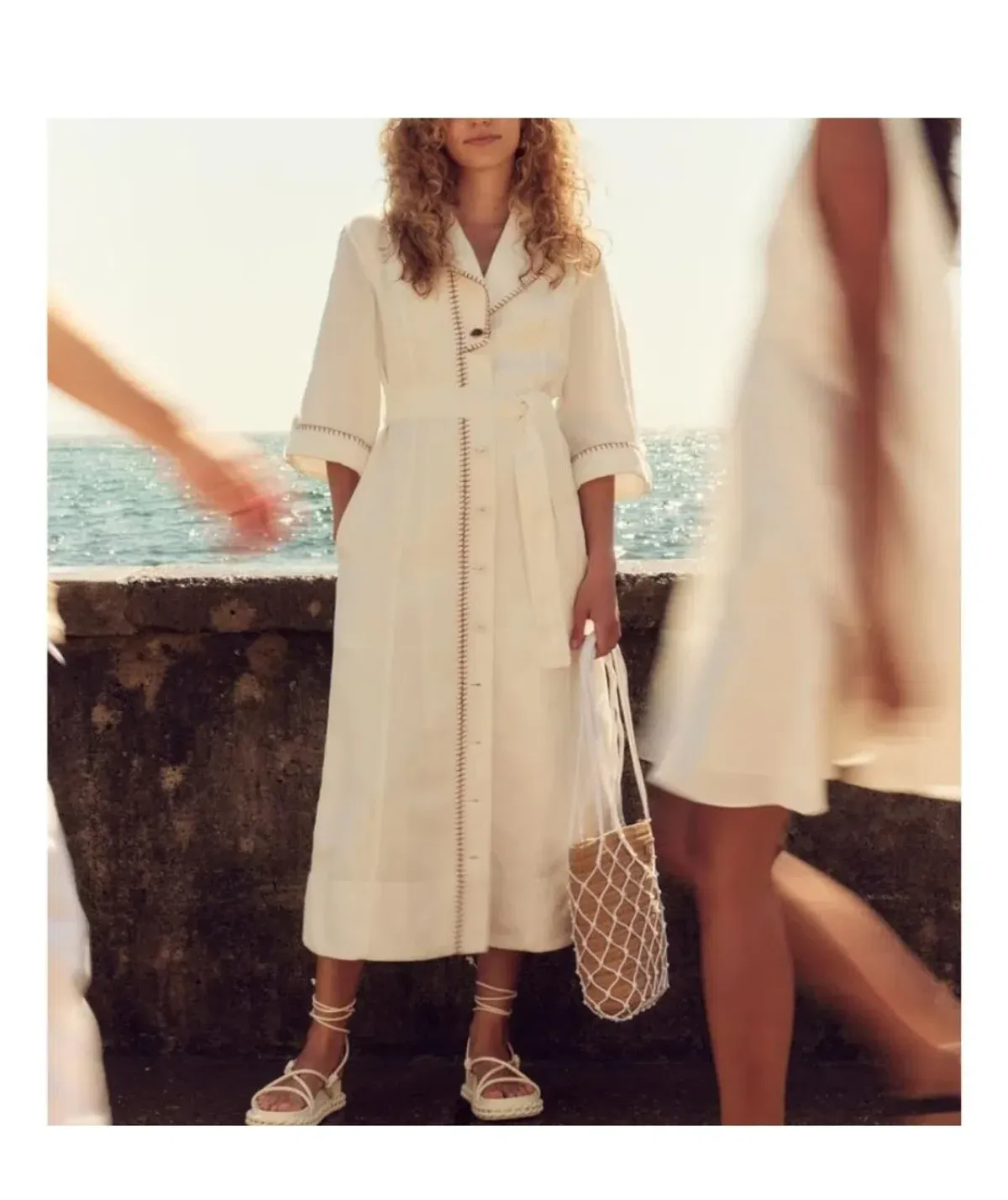 Aje White Shirt Dress Size 14 - Image 2