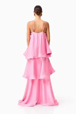 Elliatt Tilly Tiered Maxi Dress In Pink Size XS / AU 6 for rent on The Volte - image 3