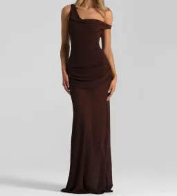 NATALIE ROLT Cadence Gown in Espresso Brown 1 for rent on The Volte - image 1