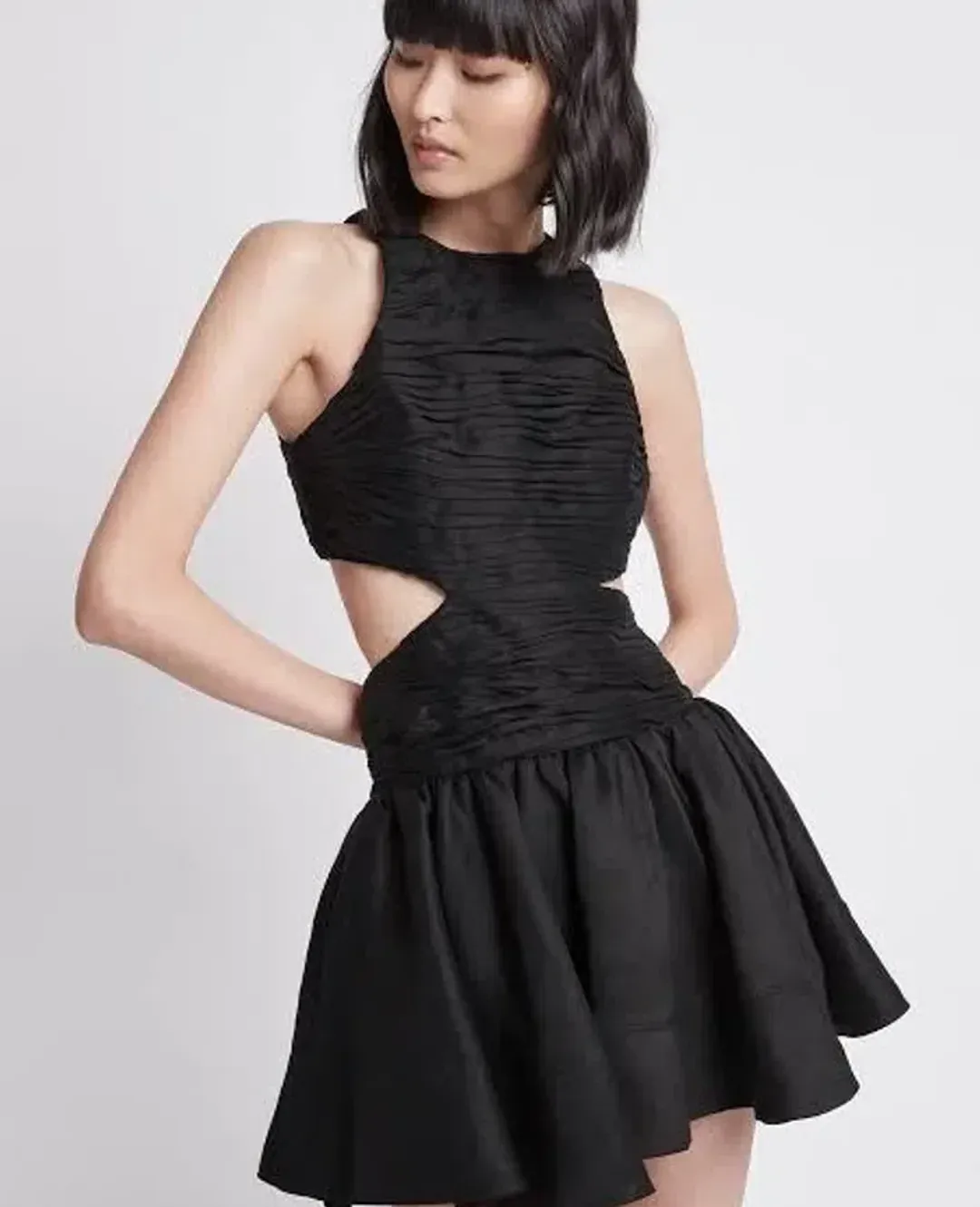 AJE INTROSPECT CUT OUT MINI DRESS BLACK SIZE AU 14 for rent on The Volte - main image