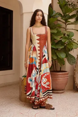 Alemais MICHELLE SQUARE NECK MIDI DRESS Size 10 for rent on The Volte - image 1