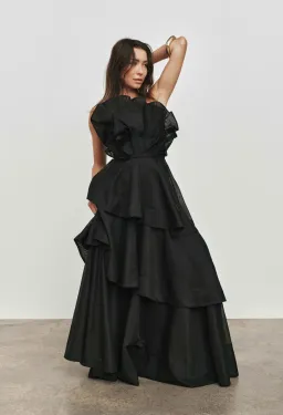 Aje Selestia Gown Size 12 Black for rent on The Volte - image 2