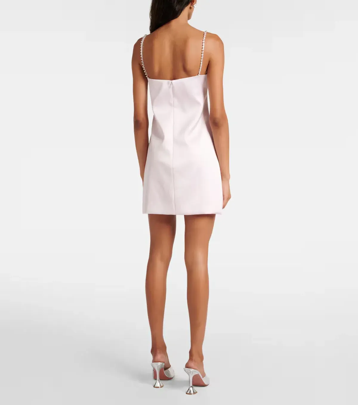 Self Portrait Embellished Satin Mini Dress - Image 2