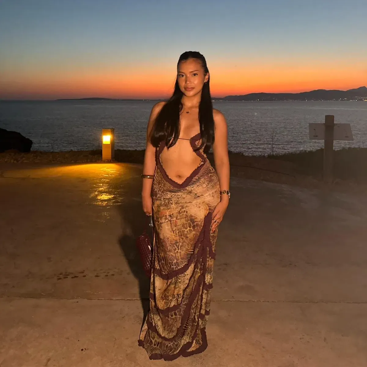 JADED LONDON Fatale Maxi Dress in Sunrose Size AUS 12 - Image 4