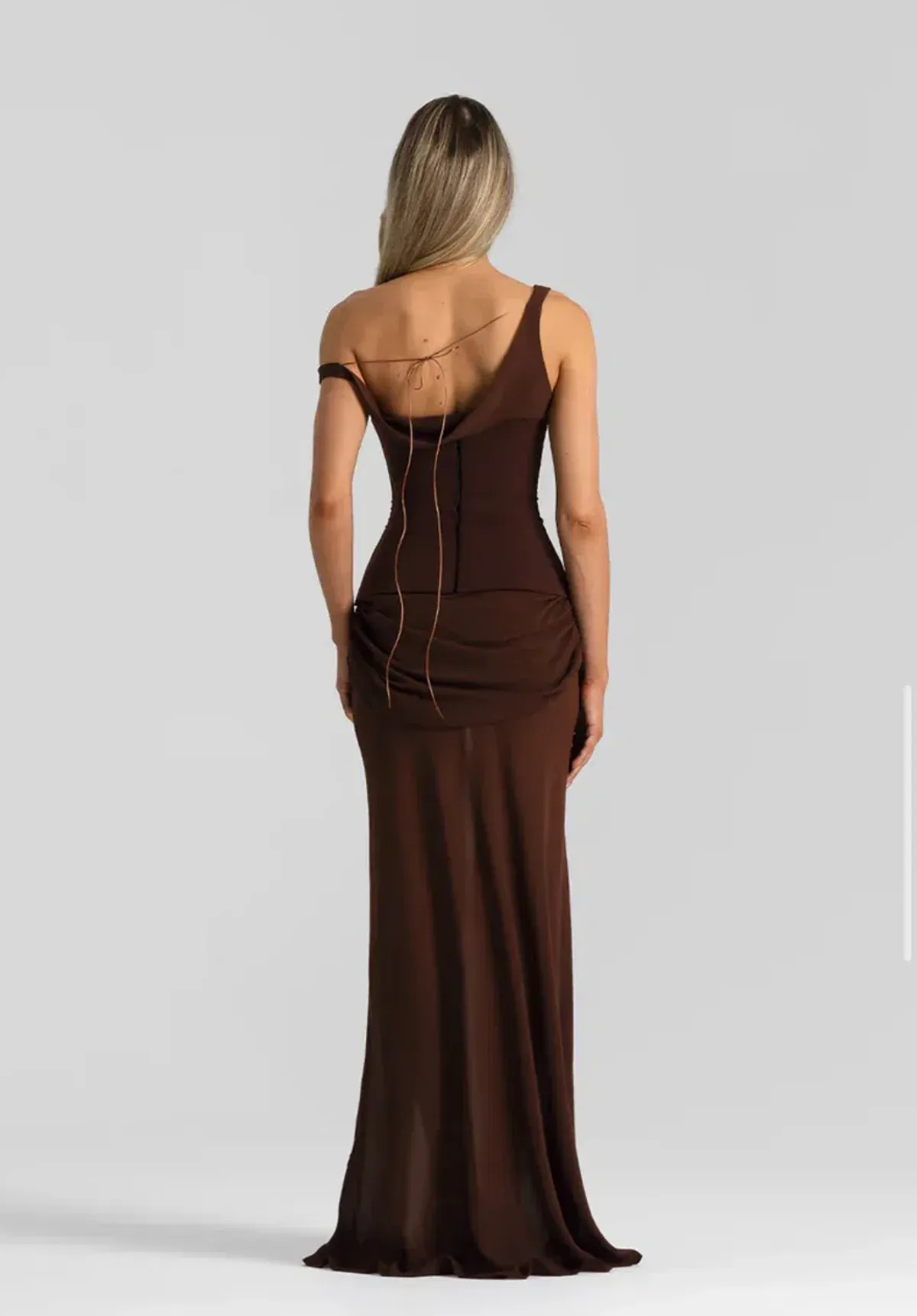 Natalie Rolt Cadence Gown in Espresso Brown Size 12 - Image 3
