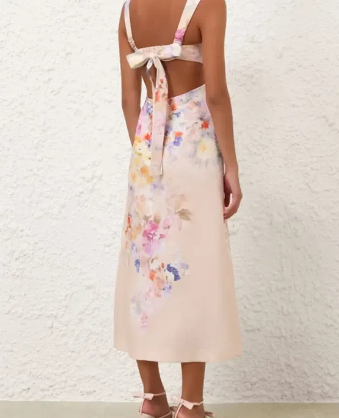 ZIMMERMANN CRUSH MIDI DRESS IN MULTI FLORAL SIZE 2/12 AU for rent on The Volte - main image