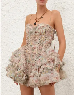 Zimmerman REBELLION FRAYED MINI DRESS size O for rent on The Volte - image 3