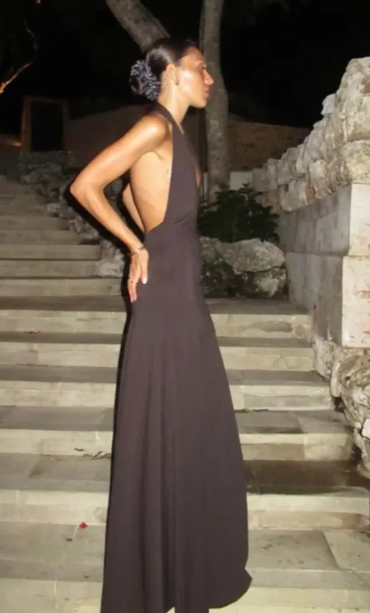 Bec & Bridge Blanche Halter Maxi Dress Espresso Size 12 - Image 3