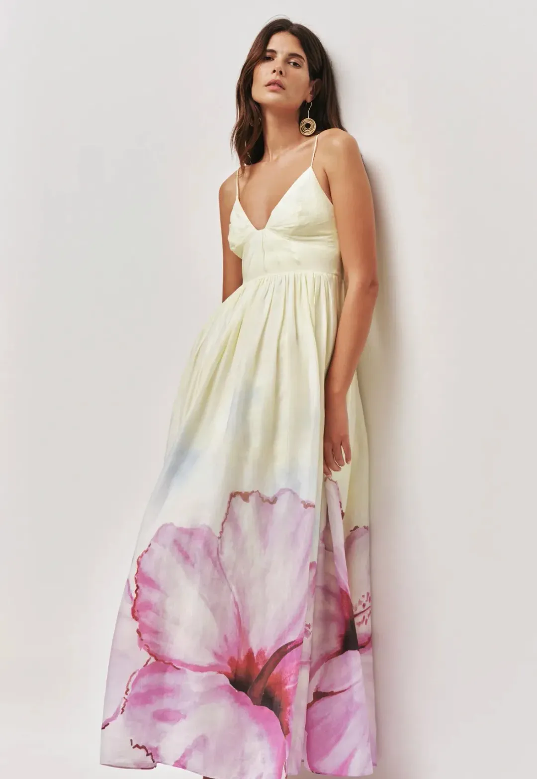 Aje Vacation Maxi Dress Hibiscus print size 8 for rent on The Volte - main image