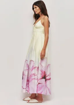 Aje Vacation Maxi Dress Hibiscus print size 8 for rent on The Volte - image 5