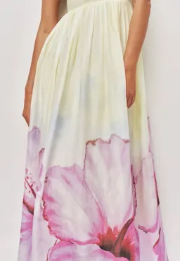 Aje Vacation Maxi Dress Hibiscus print size 8 for rent on The Volte - image 4