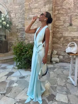 Misha, THE 'HARLOW' SATIN DRESS, MAXI Size AU6, for rent on The Volte - image 1