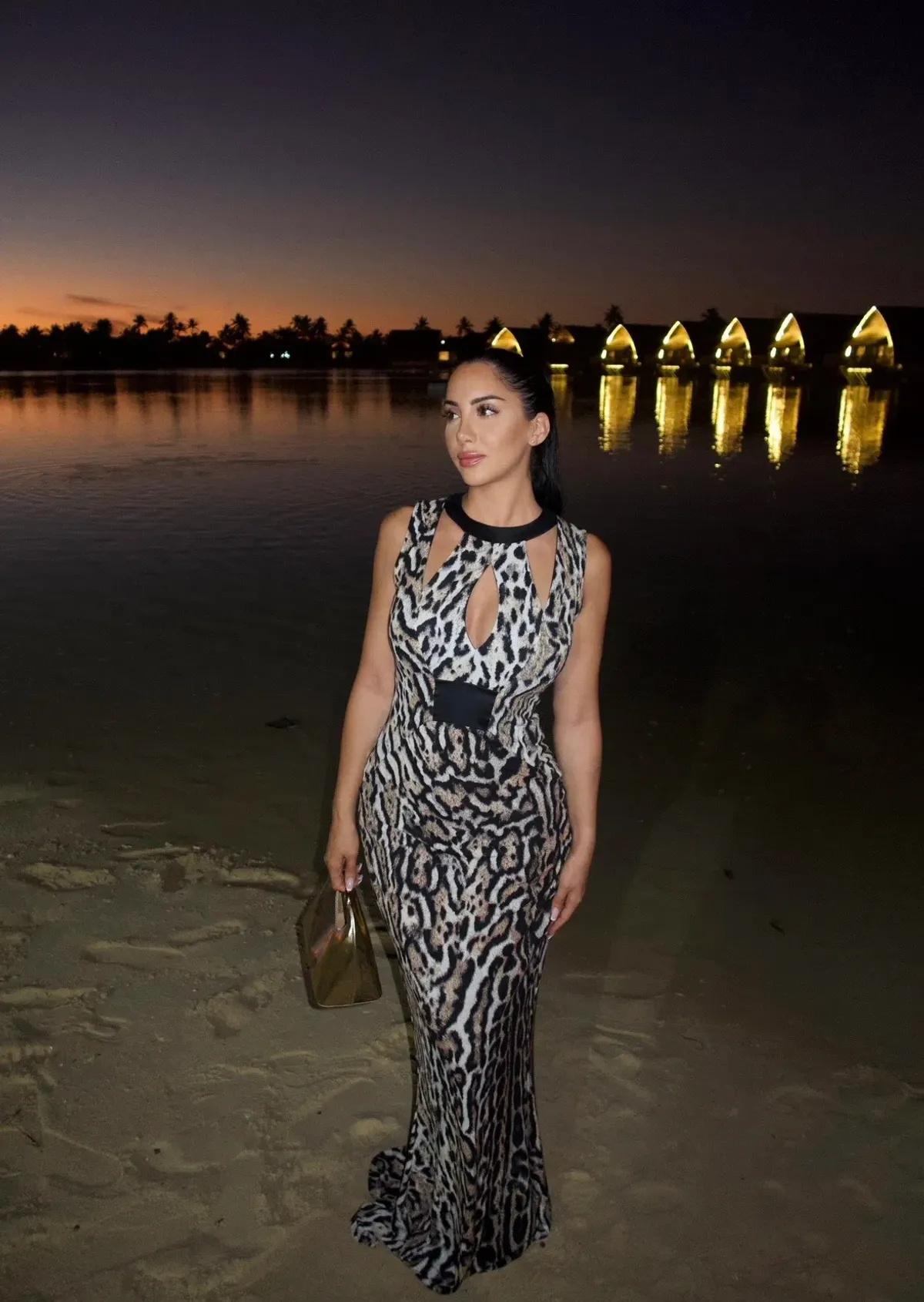 Just Cavalli by Roberto Cavalli Cut Out Leopard Print Gown - Image 1