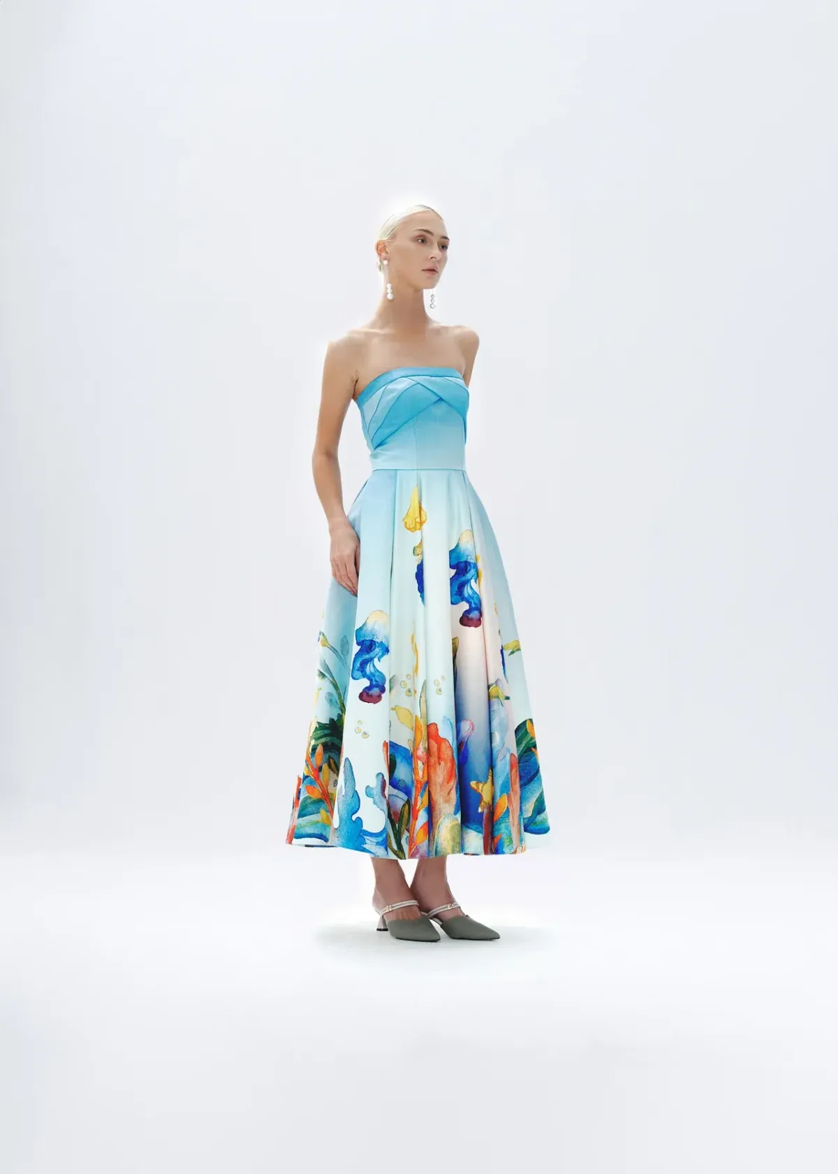 Justin Tong AQUARELLE MIDI DRESS - Image 3