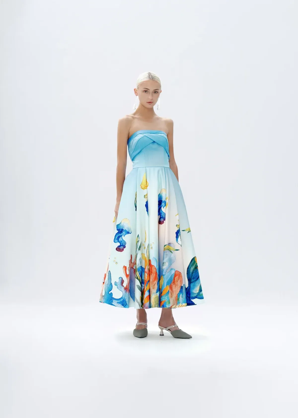 Justin Tong AQUARELLE MIDI DRESS - Image 4