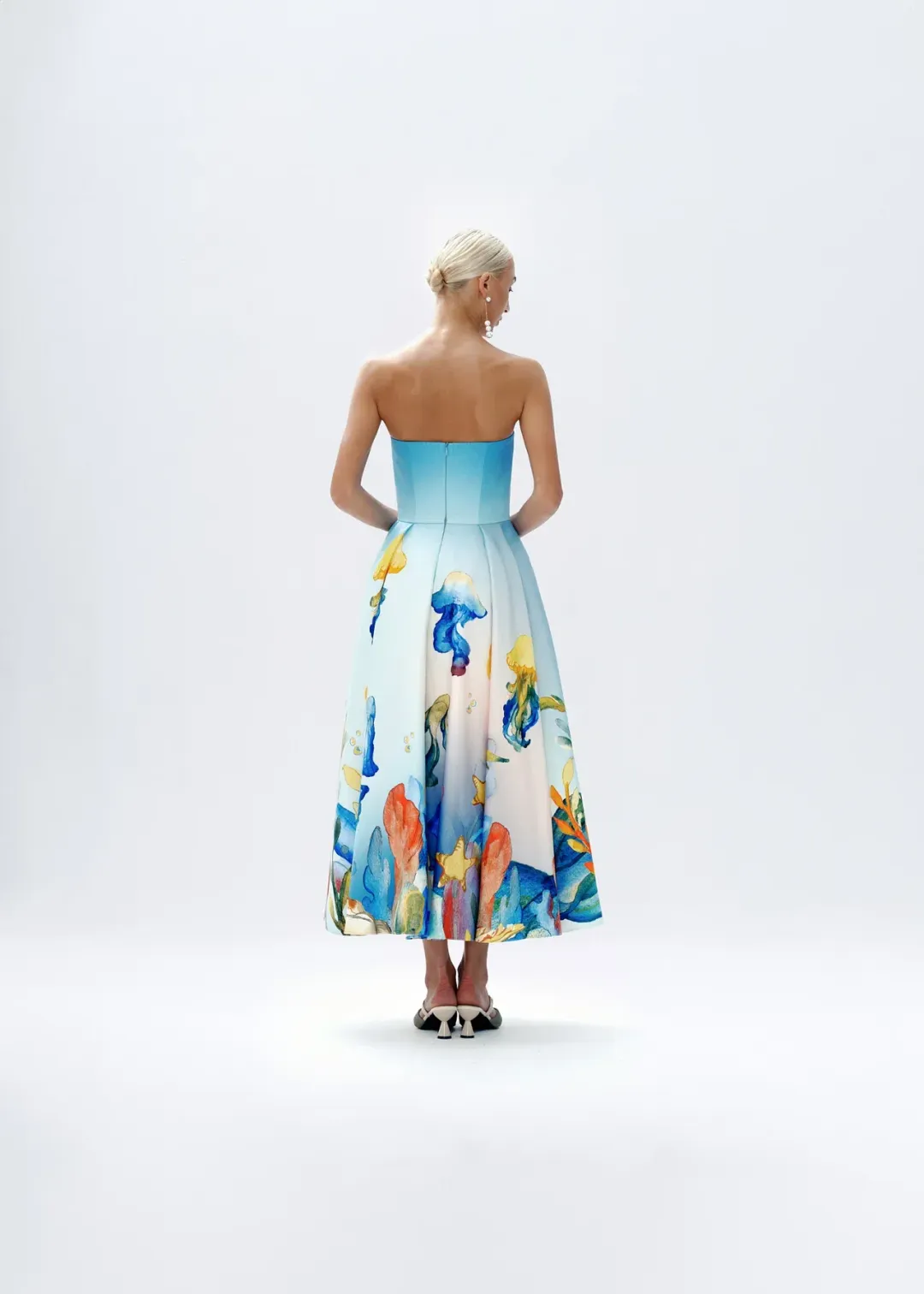 Justin Tong AQUARELLE MIDI DRESS for rent on The Volte - main image