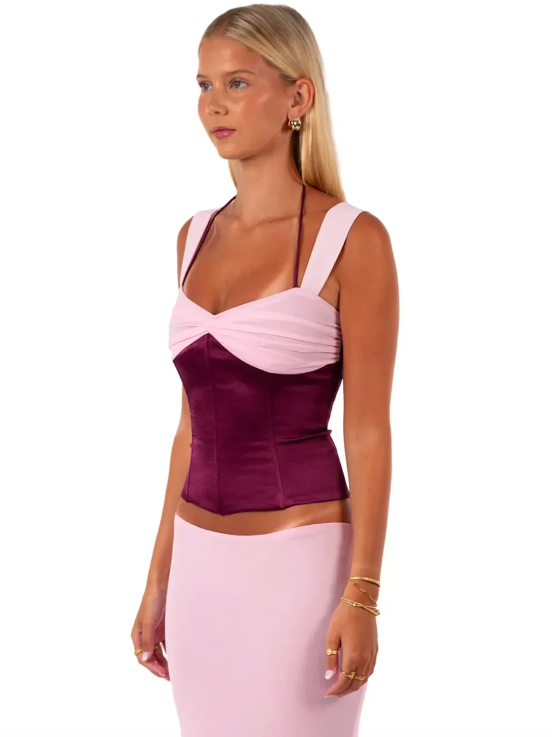 I AM DELILAH SCARLETT MAXI SKIRT & CORSET. SIZE XS / AU 6-8 for rent on The Volte - main image