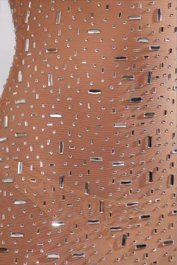 Oh Polly Antonella Sheer Embellished Maxi Dress Nude Size AU 12 / L for rent on The Volte - image 7