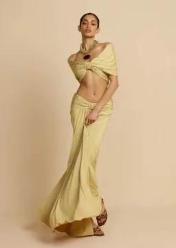 ARCINI ORI Alessia Top and Skirt Set in Sand Size M for rent on The Volte - image 2