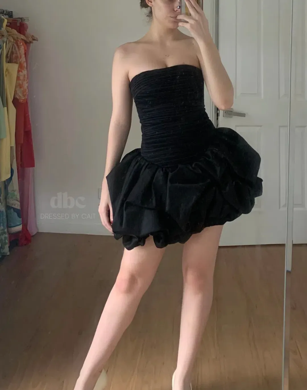 AJE Bubble Hem Mini Black size 6 for rent on The Volte - main image