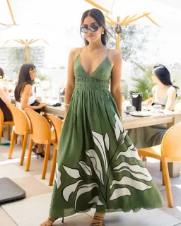 Aje Planetary Maxi Dress in Abstract Fern Size AU 6 for rent on The Volte - image 5