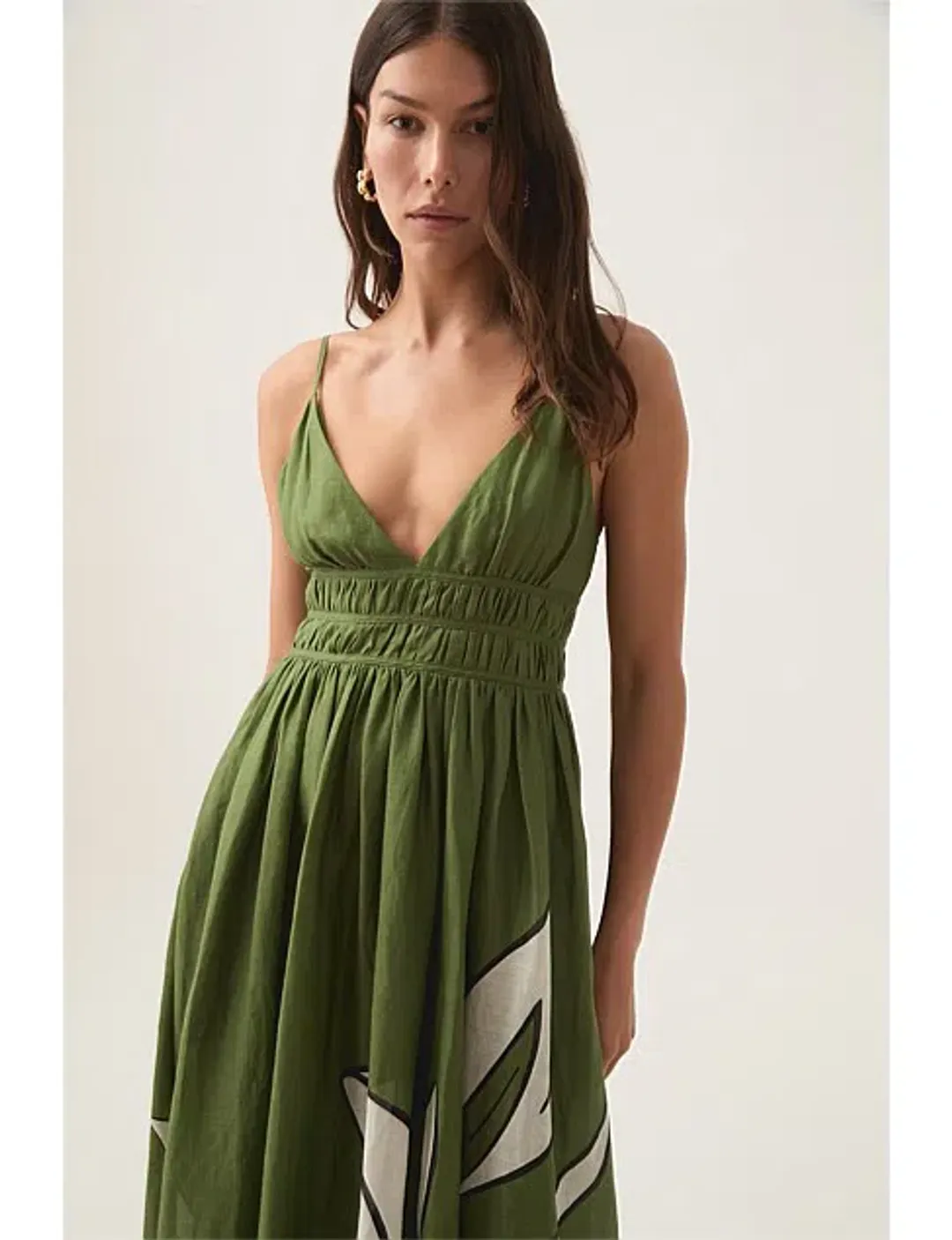 Aje Planetary Maxi Dress in Abstract Fern Size AU 6 for rent on The Volte - main image