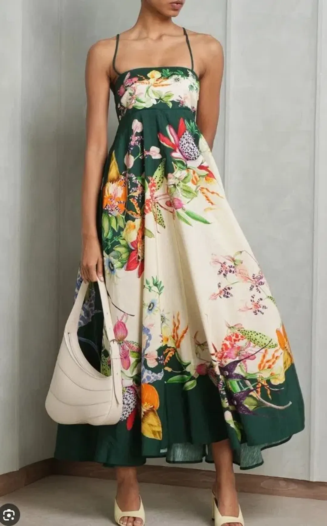 Alemais Aggie Sundress Green Floral Size 10 for rent on The Volte - main image