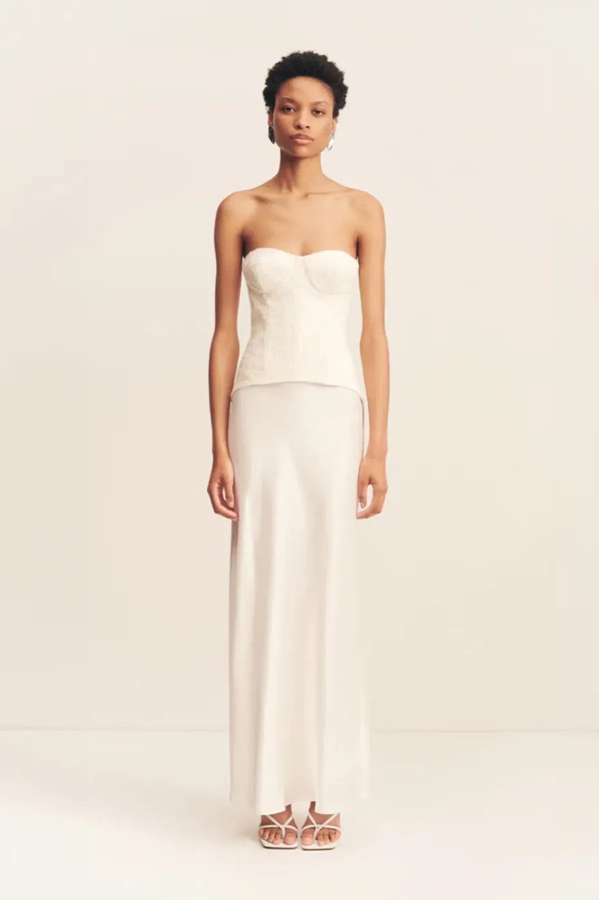 Shona Joy Luminous Lace Bustier & Maxi Skirt - Size 4 Top & Size 6 Skirt - Image 2